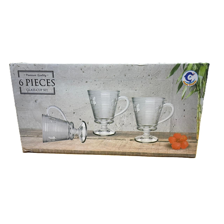 Set X6 Unidades Vasos de Vidrio Mariposa Alumar OCT-Z109609