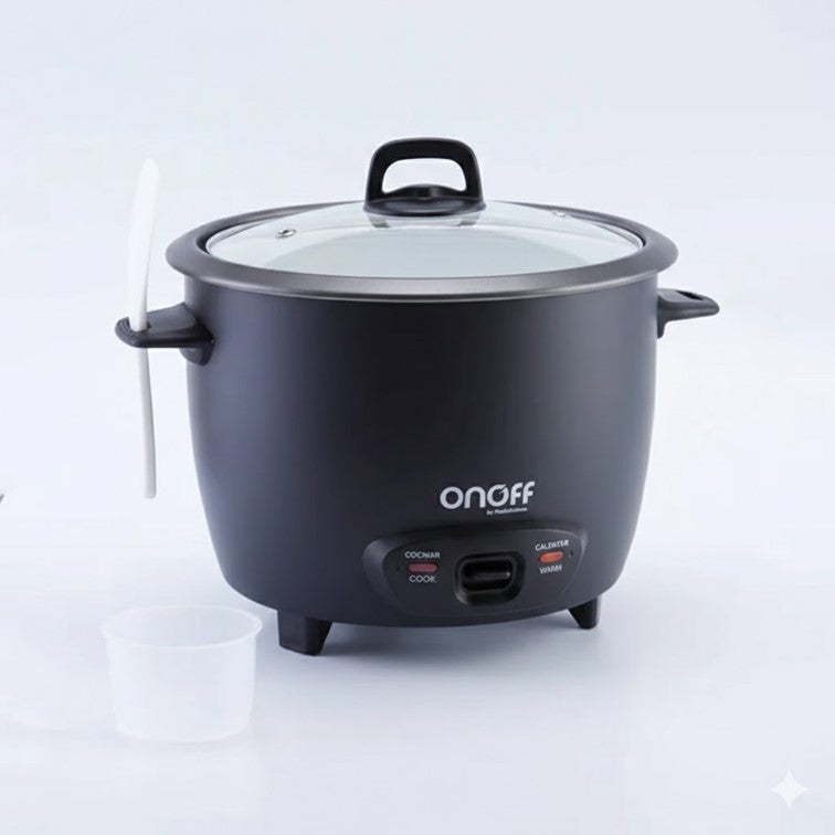 Olla Arrocera OnOff de 1,8 Libras Negra RP1551