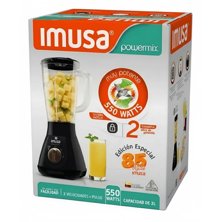 Licuadora Imusa PowerMix 2 Velocidades Vaso Plástico 5861031548