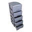 Practimueble Apariencia Rattan 5 Gavetas Colplast Color Gris