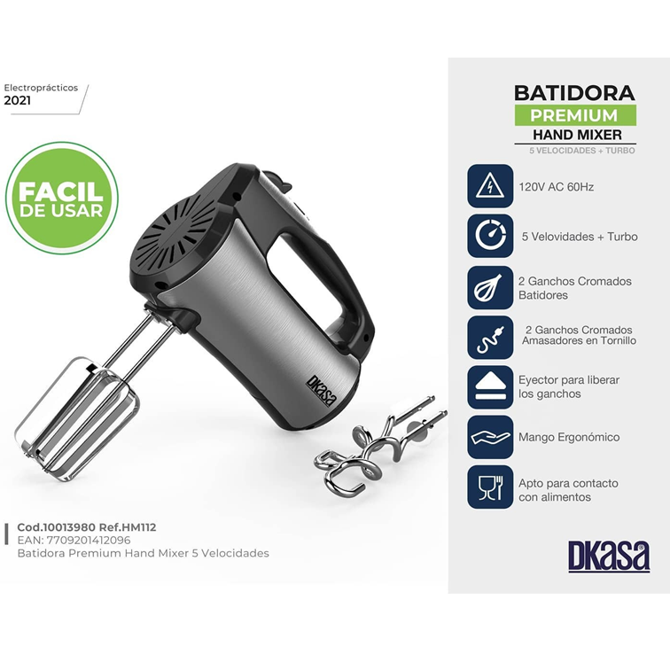 Batidora de Mano Premium Hand Mixer Dkasa HM112