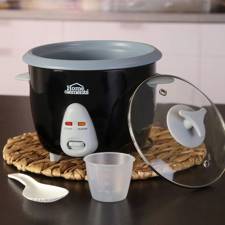Olla Arrocera Home Elements de 1,0 Libra Negra HEAR-10N