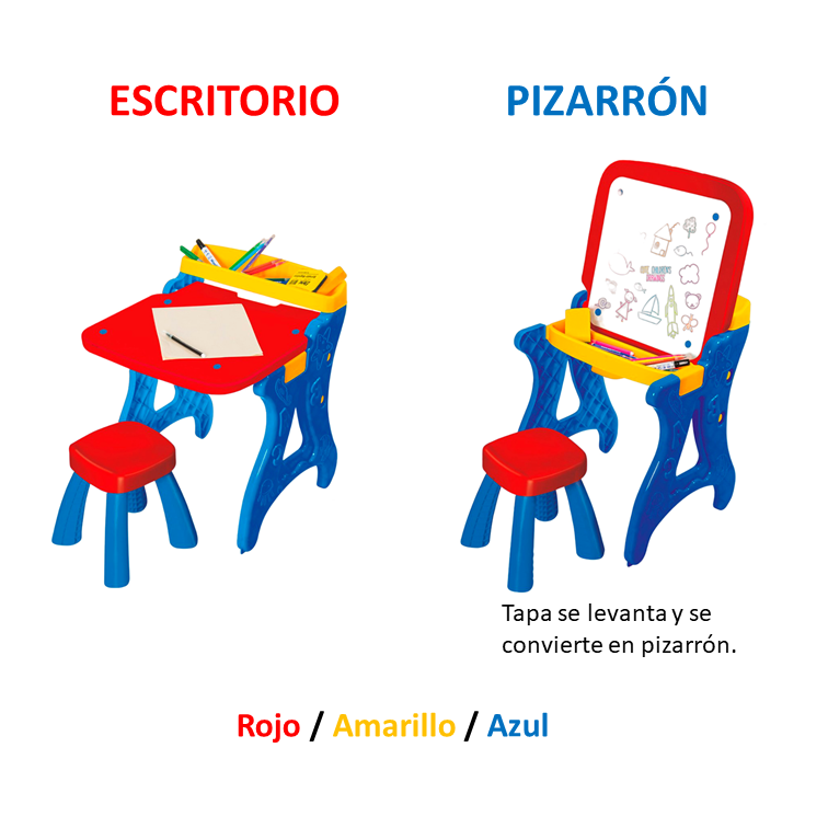 Escritorio Tablero 2 en 1 Pizarra con Silla Infantil Niño Armaty 10109105128