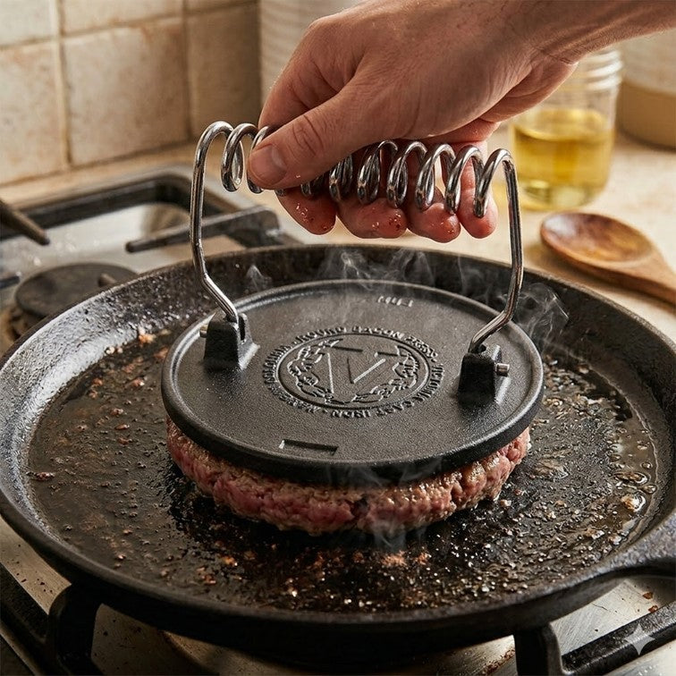 Prensa Para Hamburguesas Hierro Fundido Victoria de 16,5 Cm 36843