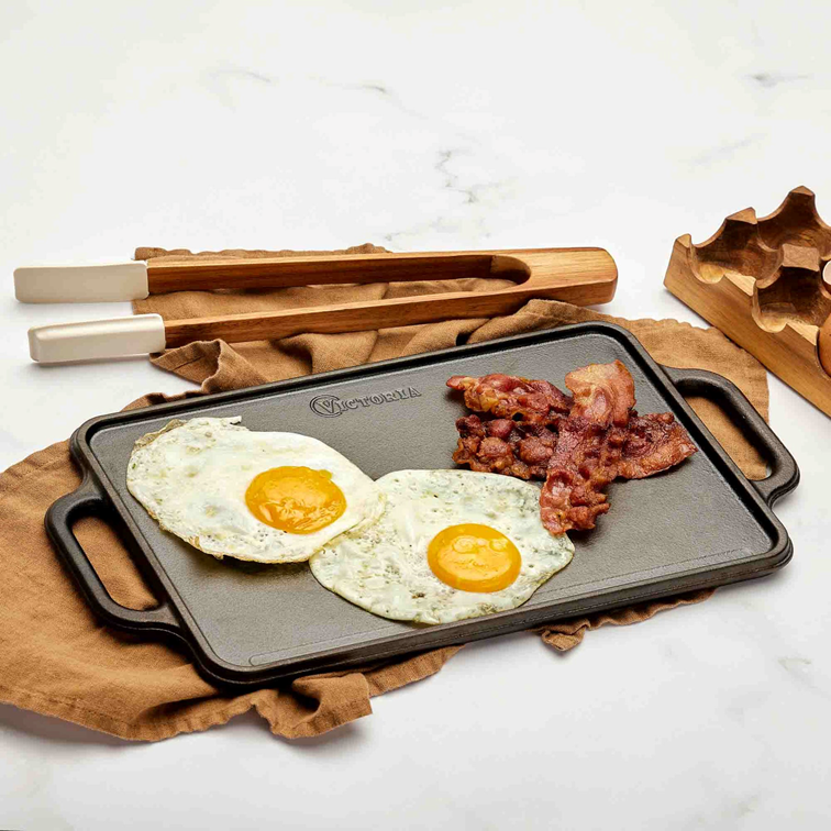 Plancha Reversible para Asar de Hierro Fundido Victoria 33 X 21 Cm