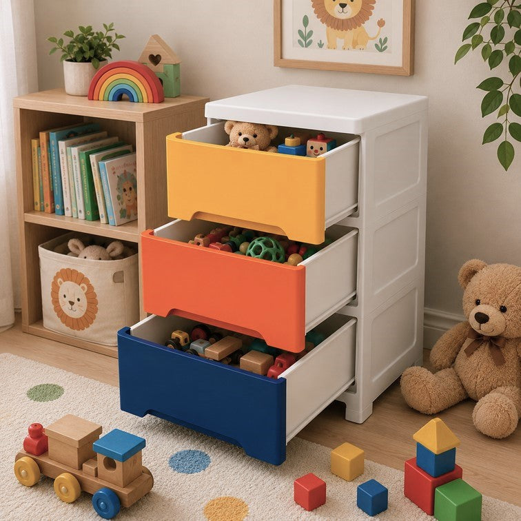 Cajonero Portofino Infantil Armaty de 3 Gavetas Color Niño