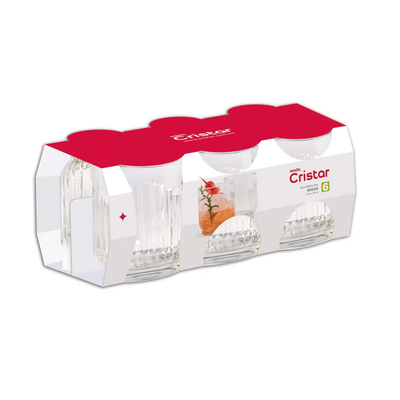 Set X6 Unidades de Vasos Barcelona Rocks Cristar 0927CL6