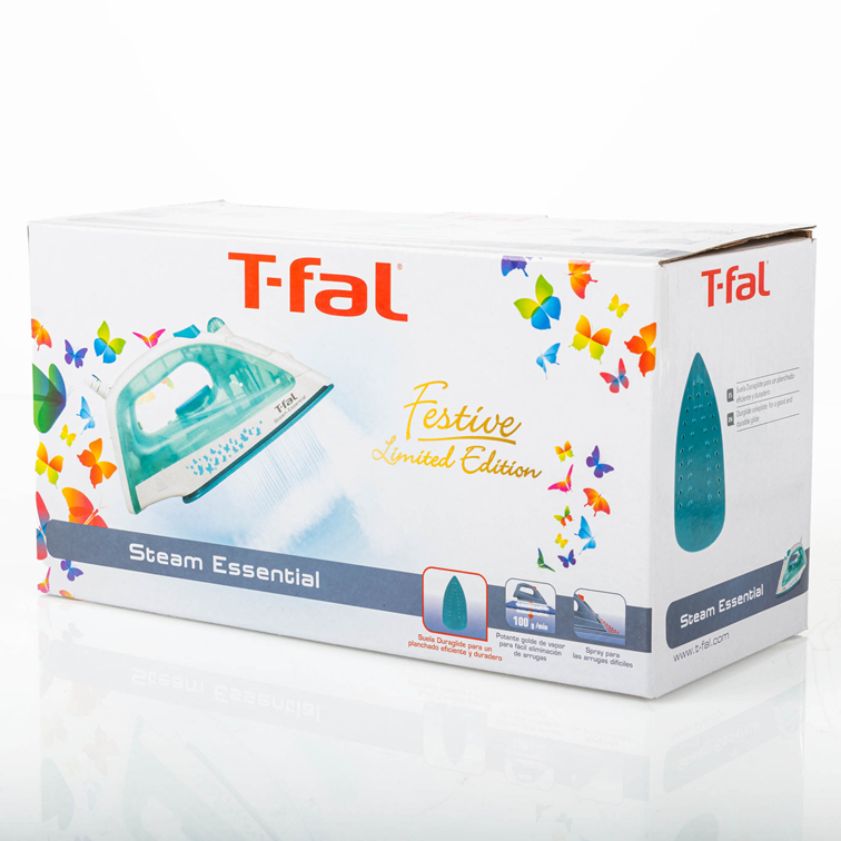 Plancha T-fal a Vapor Essential Dura Azul Turquesa