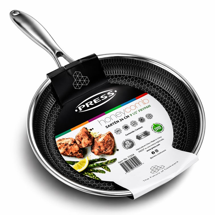 Sartén Antiadherente Honeycomb en Acero Inoxidable 24cm - Press