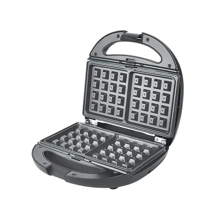Sanduchera Kalley 3 en 1 - Platos intercambiables Negro K-SM3