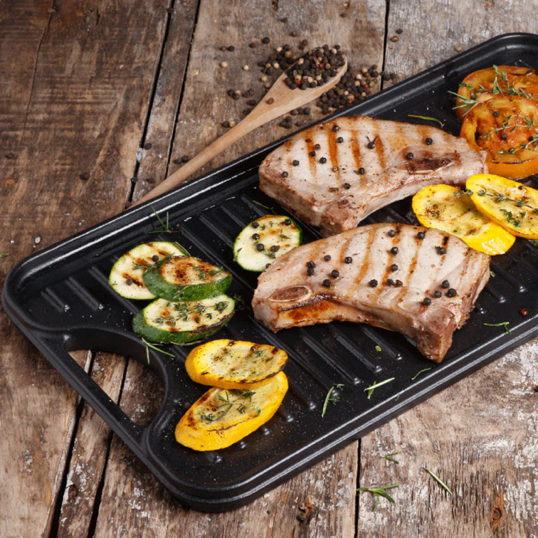 Plancha Reversible para Asar de Hierro Fundido Victoria 47 X 25 Cm