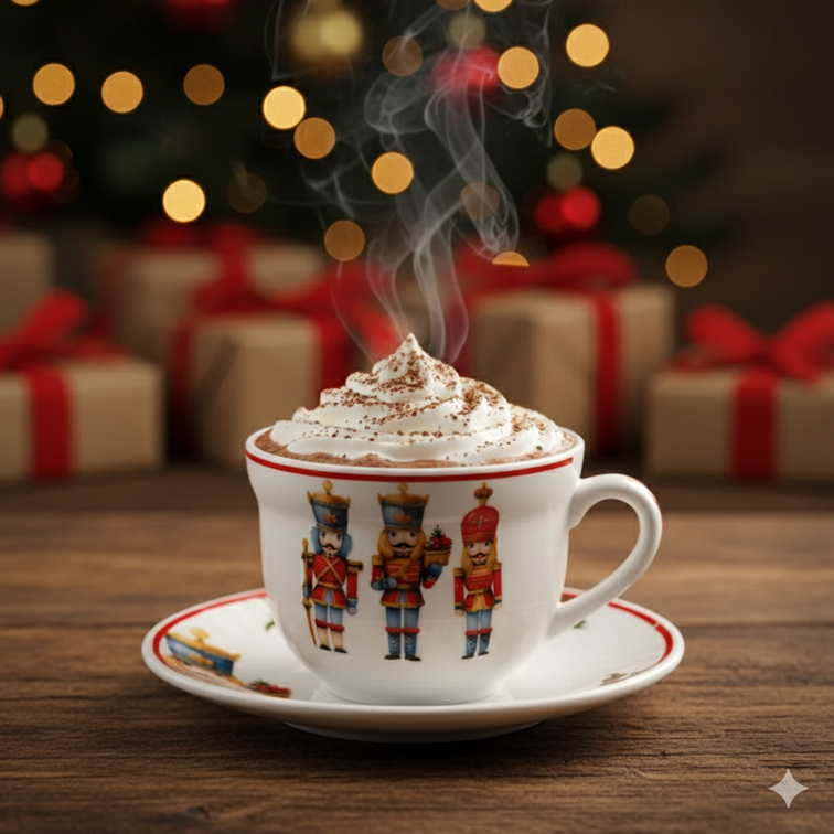 Vajilla de Vitrocerámica Cascanueces 4 Puestos 16 Piezas HEVV-1602