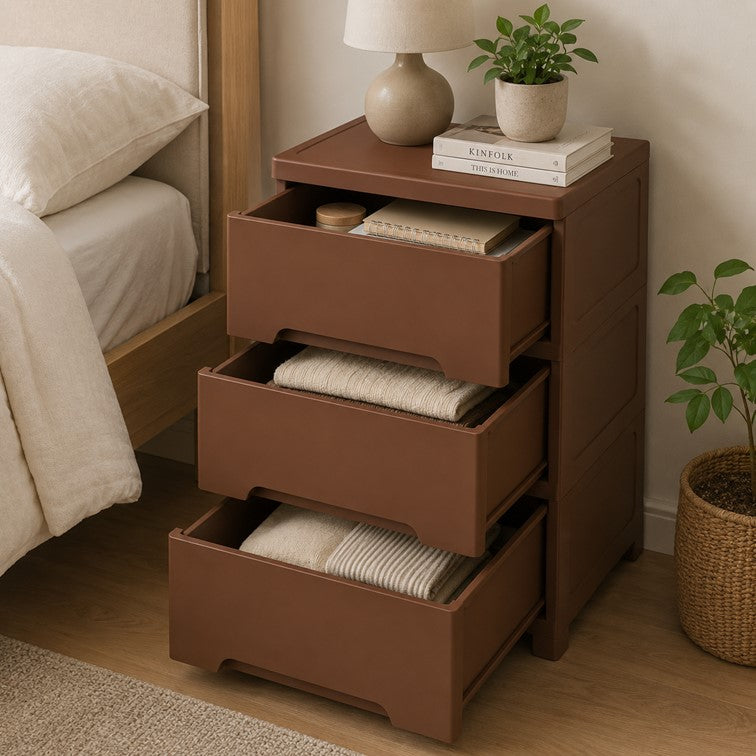 Cajonero Portofino Armaty de 3 Gavetas Color Wengue