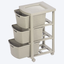 Cajonero Apariencia Rattan Rimax 3 Gavetas Altas