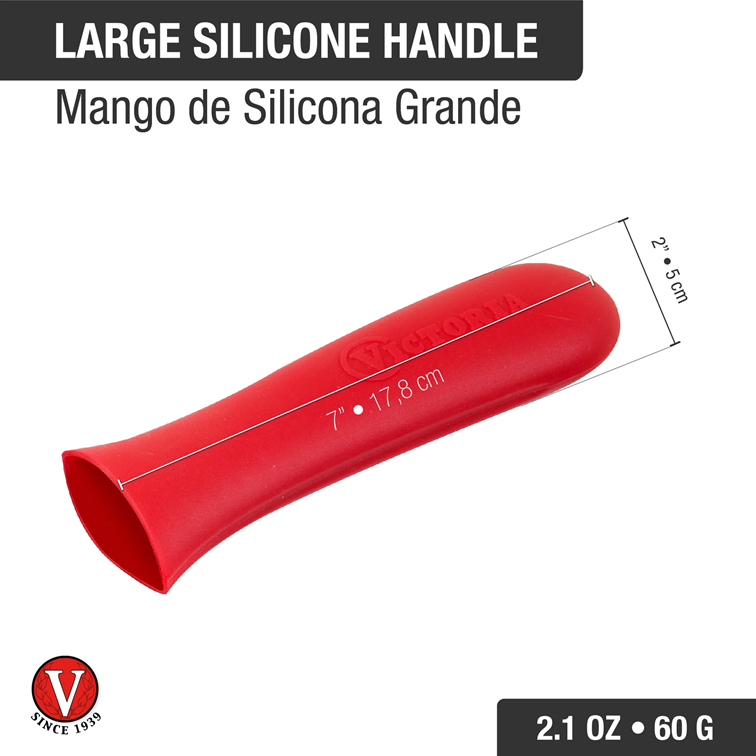 Combo Sartén de Hierro Fundido Victoria de 30 Cm + Mango de Silicona