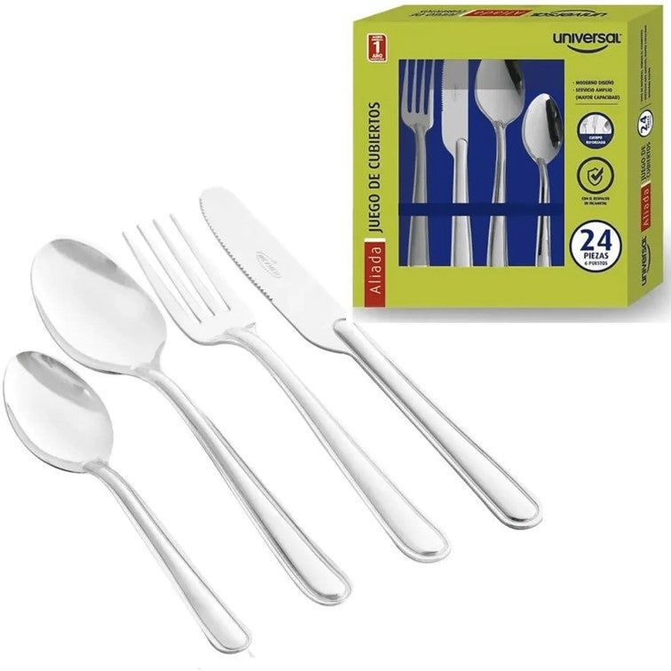 Juego de Cubiertos Quirama de 24 Piezas Incametal I06470