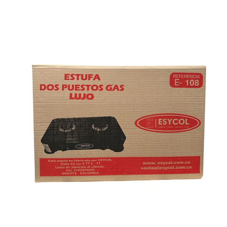 Estufa de Sobremesa Esmaltada Esycol 2 Puestos Gas Natural E-108