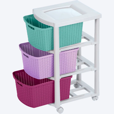 Cajonero Apariencia Rattan Rimax 3 Gavetas Glam Niña 14003
