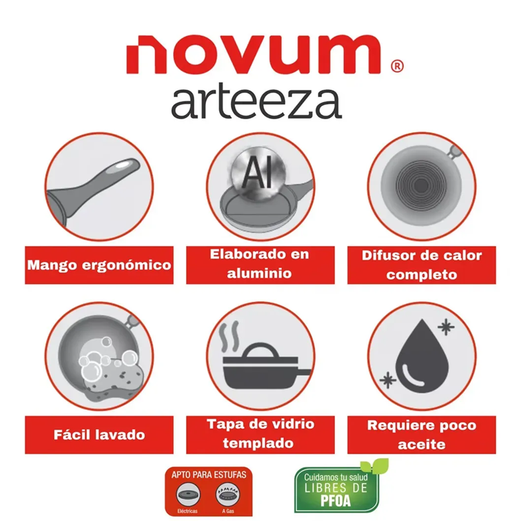Plancha Arteeza Novum para Asar con Asas 36x23 Cm BF210909E