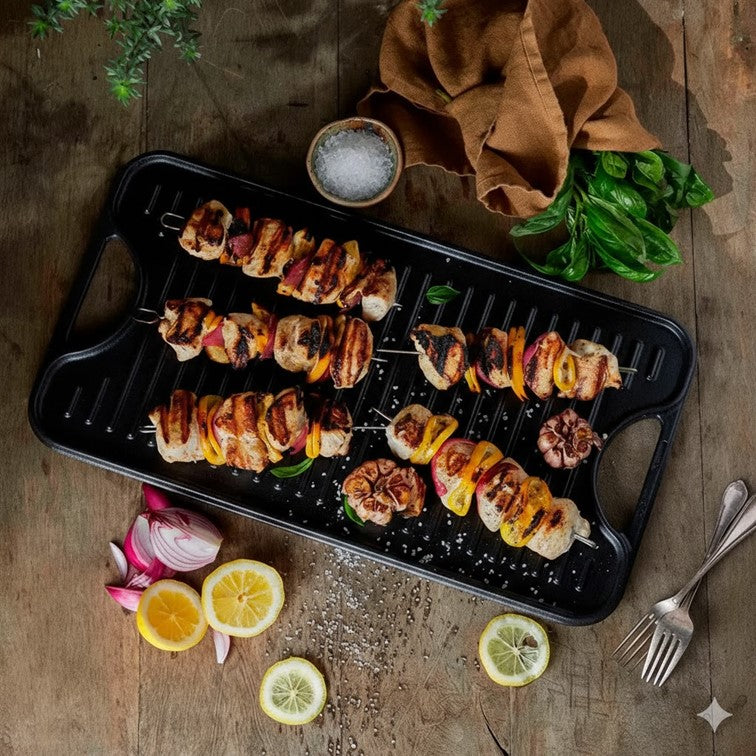 Plancha Reversible para Asar de Hierro Fundido Victoria 47 X 25 Cm 31770