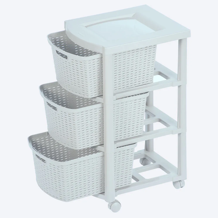 Cajonero Apariencia Rattan Rimax 3 Gavetas Altas