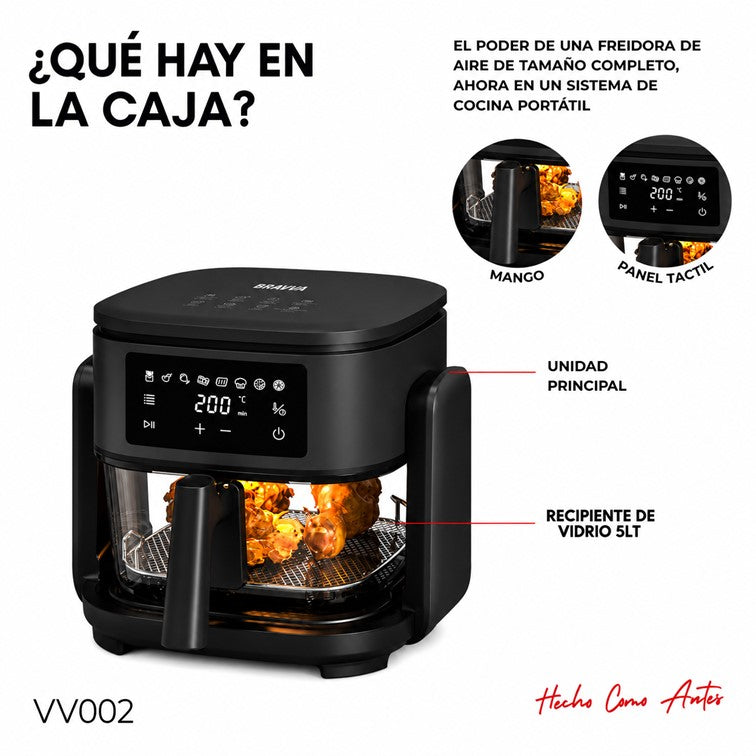 Freidora de Aire BRAVVA Maxi de 5 Litros VV002