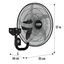 Ventilador Samurai Air Pro de Pared de 22" Negro