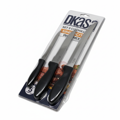 Set de Cuchillos X3 Piezas Dkasa Simplicity Inox CRV123
