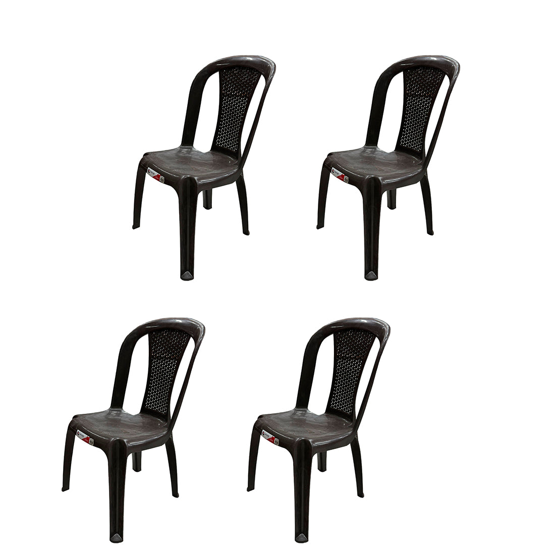 Juego de Silla Crystal Wengue x4 Sin Brazos Colplast (copia)